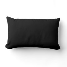 Black Lumbar Pillow 13" x 21"