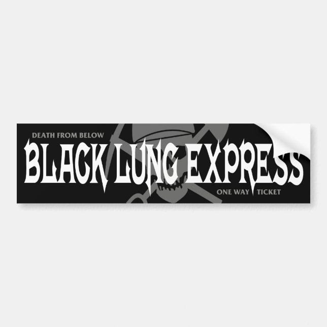 BLACK LUNG EXPRESS BUMPER STICKER (Front)