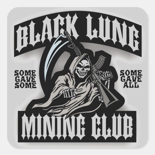 BLACK LUNG EXPRESS SQUARE STICKER (Front)
