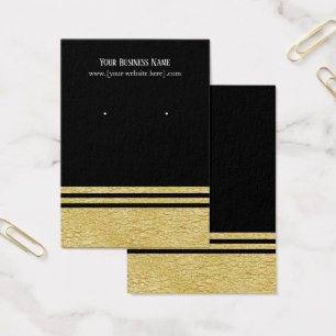 Black Luxe Faux Gold Earring Display Cards