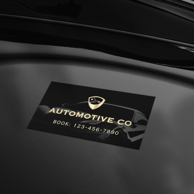 Black luxury automotive company Business Card (Creator Uploaded)