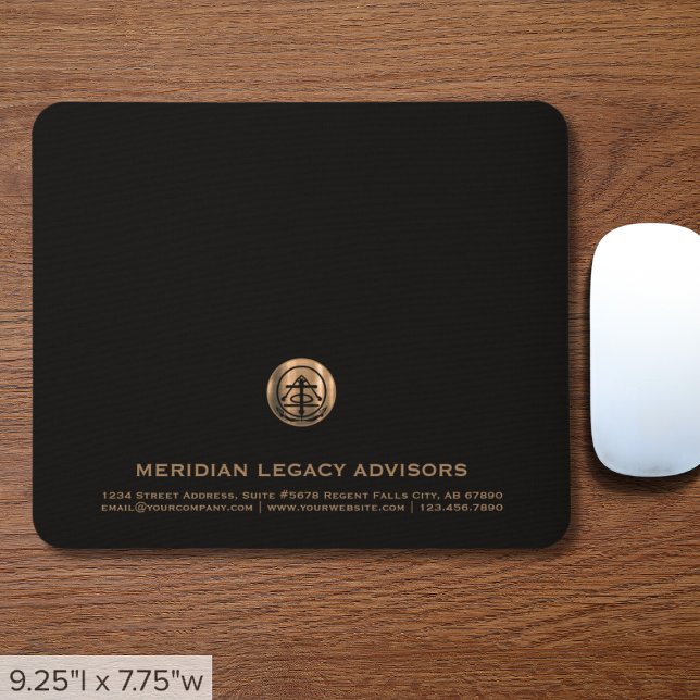 Black Luxury Copper Logo Mouse Mat (Creator Uploaded)
