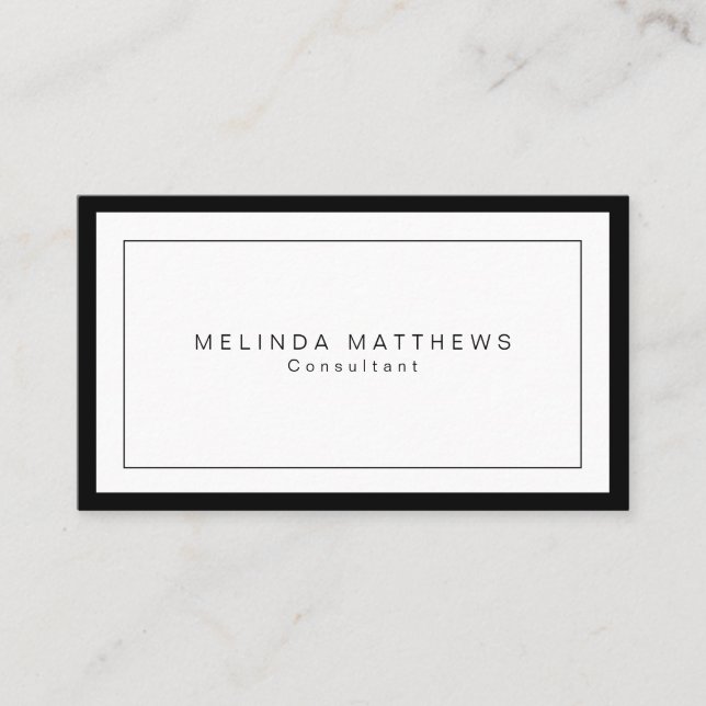 Black Luxury Elegant Modern Simple Professional Business Card (Front)