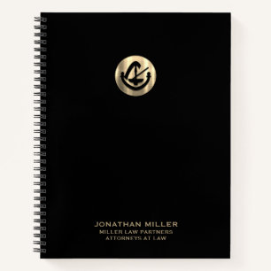 Black Luxury Logo Notebook