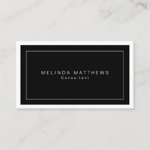 Black Luxury Professional Elegant Modern Simple Business Card