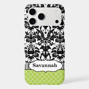 Black Macki Damask Moroccan Personalised iPhone 5