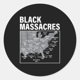 Black Macres History Map Afro American Straggle Aw Classic Round Sticker