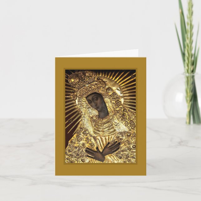 BLACK MADONNA in Golden Riza Oklad Revetment  Card (Front)