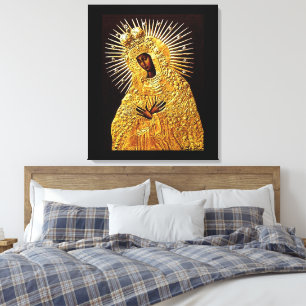 Black Madonna in Prayer ... Canvas Print