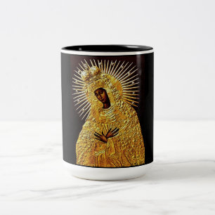 Black Madonna in Prayer ... fine art Two-Tone Coffee Mug