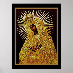 Black Madonna in Prayer Poster