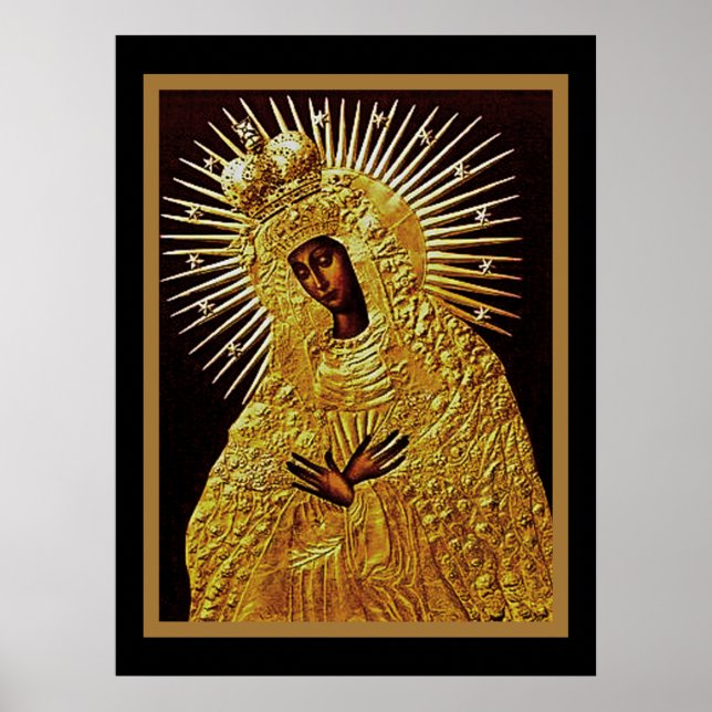 Black Madonna in Prayer Poster (Front)