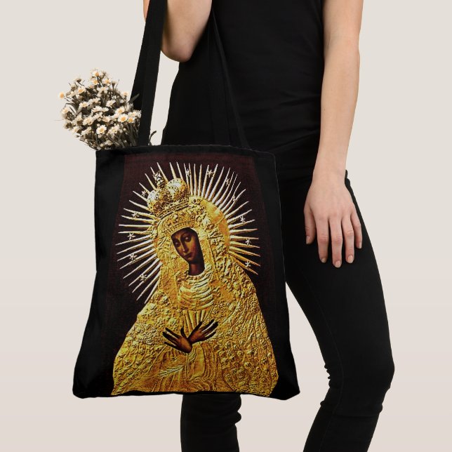Black Madonna in Prayer ...  Poster Tote Bag (Close Up)