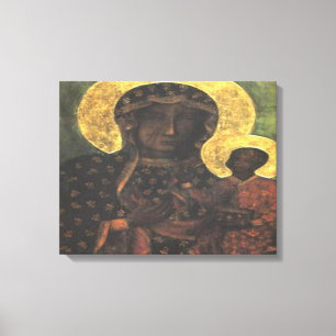 Black Madonna of breznichar Canvas Print