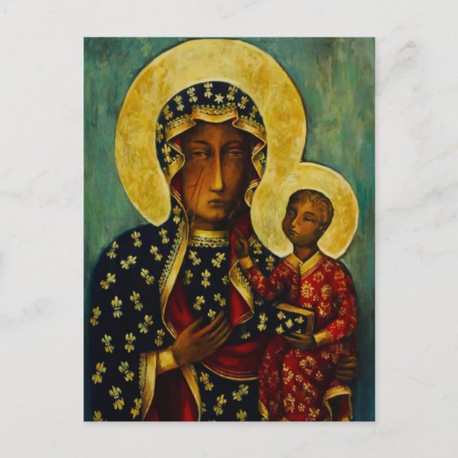 Black Madonna of Częstochowa Postcard (Front)
