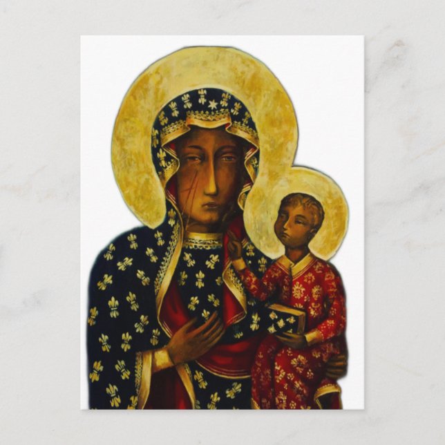 Black Madonna of Częstochowa Postcard (Front)