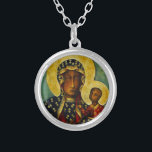 Black Madonna of Częstochowa Silver Plated Necklace<br><div class="desc">The Black Madonna of Częstochowa (Polish: Czarna Madonna or Matka Boska Częstochowska, Latin: Imago thaumaturga Beatae Virginis Mariae Immaculatae Conceptae, in Claro Monte English: the Miraculous Image of the Immaculate Conception, the Blessed Virgin Mary in Clear Mountain), also known as Our Lady of Częstochowa, is a venerated icon of the...</div>