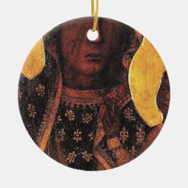 Black Madonna Poland Our Lady Of Czestochowa Ceramic Tree Decoration (Front)