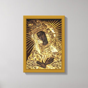 BLACK MADONNA Stretched Canvas Print