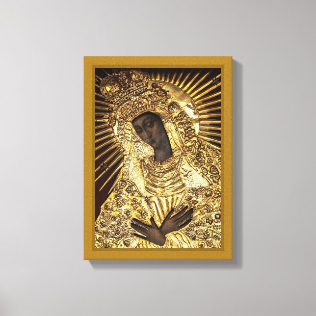 BLACK MADONNA Stretched Canvas Print (Front)
