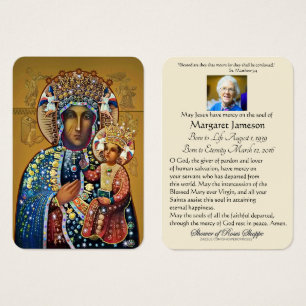 Black Madonna Virgin Mary Catholic Funeral Prayer