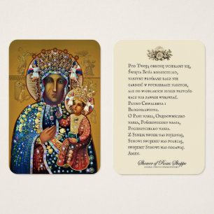 Black Madonna Virgin Mary Catholic Polish Prayer