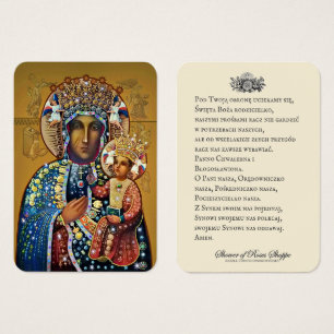 Black Madonna Virgin Mary Catholic Polish Prayer