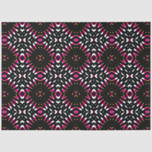 Black & Magenta Cool Geometric Pattern Tissue Paper