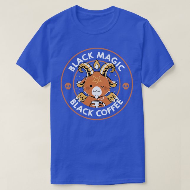 Black Magic Black Coffee Funny Baphomet by Tobe Fo T-Shirt (Design Front)