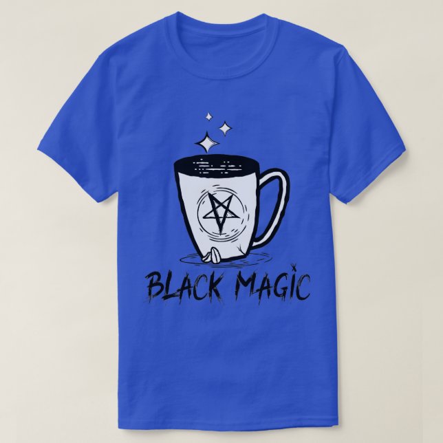 Black Magic Coffee Design T-Shirt (Design Front)