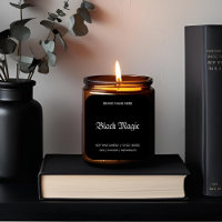 Black Magic Gothic Candle Label | Halloween