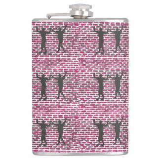 Black Magic Hollyhock by Yeshaya Dank -  Hip Flask