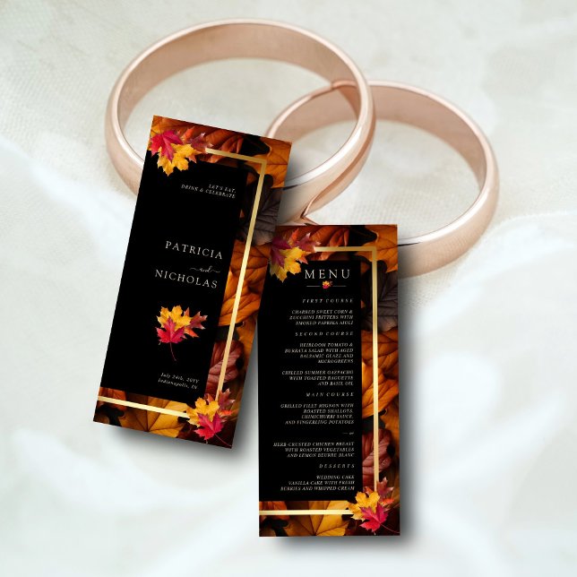 Black Magic Meets Rustic Golden Autumn Wedding Menu (Creator Uploaded)