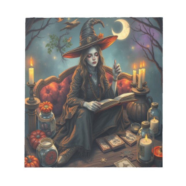 Black magic witch  notepad (Front)