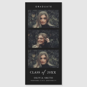 Black Magnetic Photo Strip Graduation Announcement