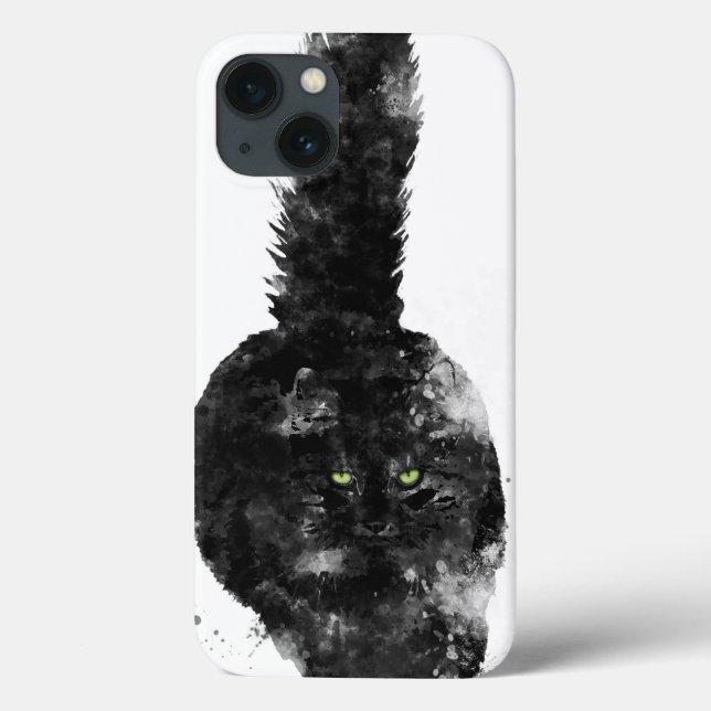 BLACK MAINE COON CAT - Case-Mate iPhone CASE (Back)