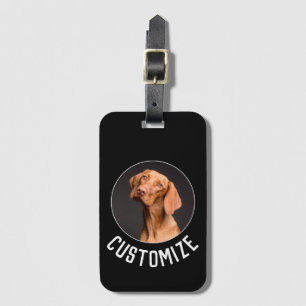 Black Make Your Own Custom Photo Picture or Image Luggage Tag