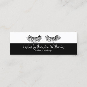 Black Makeup Artist Beauty Lashes Mini Business Card