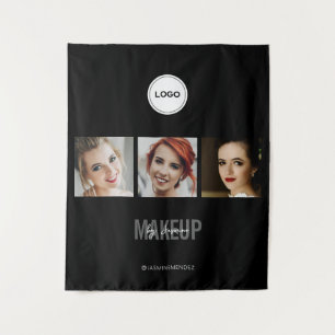 Black Makeup Studio Photo Collage Trade Show Tapestry