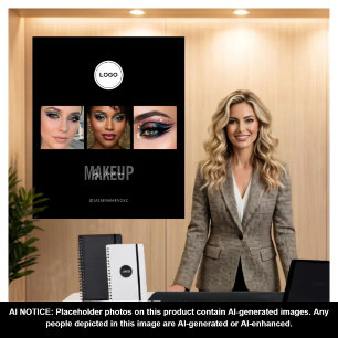 Black Makeup Studio Photo Collage Trade Show Tapestry