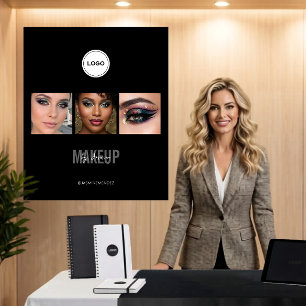 Black Makeup Studio Photo Collage Trade Show Tapestry
