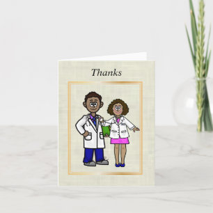 Black Male and Female Doctor Greeting Card