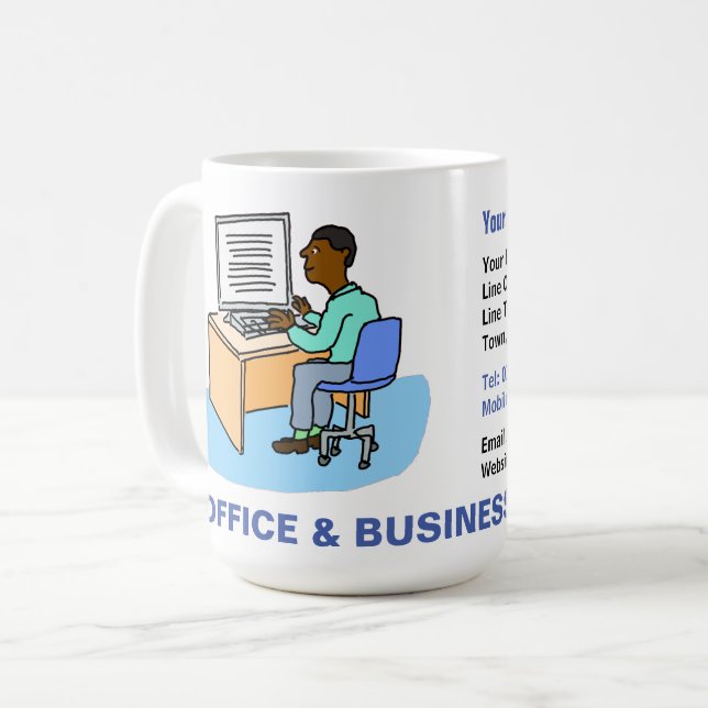 Black Male Business Owner Coffee Mug (Front Left)
