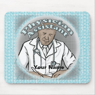 Black Male Physician Assistant Mouse Mat