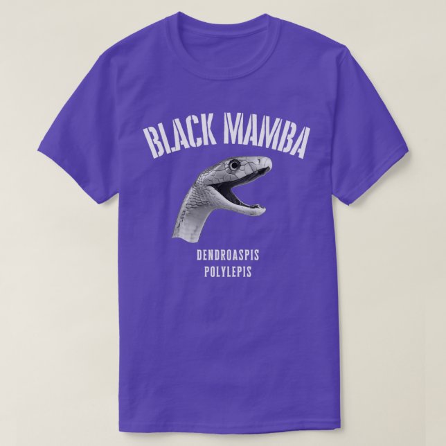black mamba deadly snake design Dendroaspis polyle T-Shirt (Design Front)