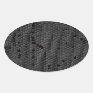 Black Mamba in illustrated,Art Oval Sticker