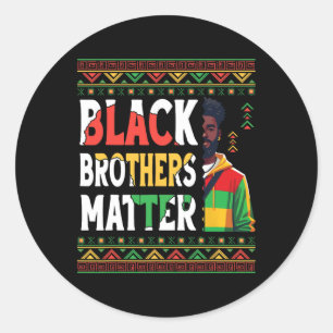 Black Man Black Brothers Problem African Pride Ras Classic Round Sticker