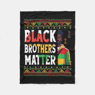 Black Man Black Brothers Problem African Pride Ras Fleece Blanket