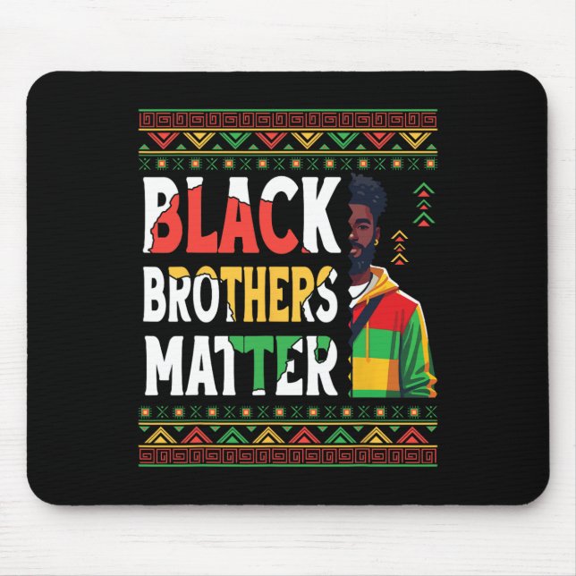 Black Man Black Brothers Problem African Pride Ras Mouse Mat (Front)