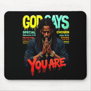 Black man god says are juneteenth emancipation day mouse mat